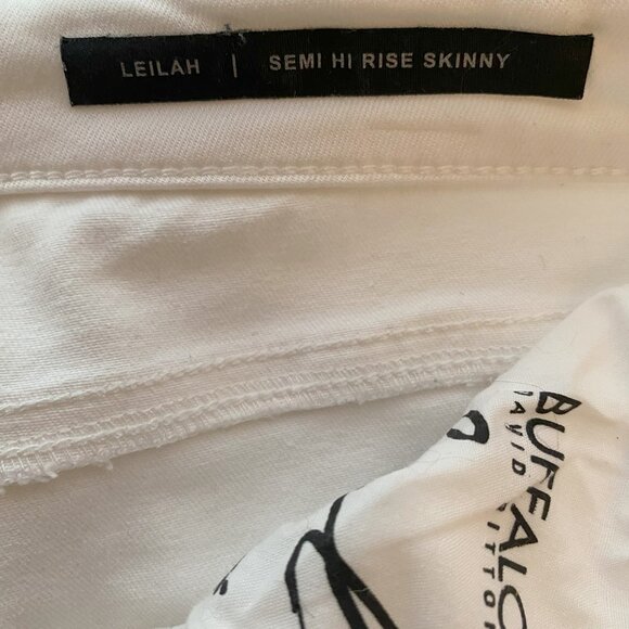 Buffalo David Bitton Leilah Semi Hi Rise Skinny Pant in White Size 29 - Picture 4 of 7